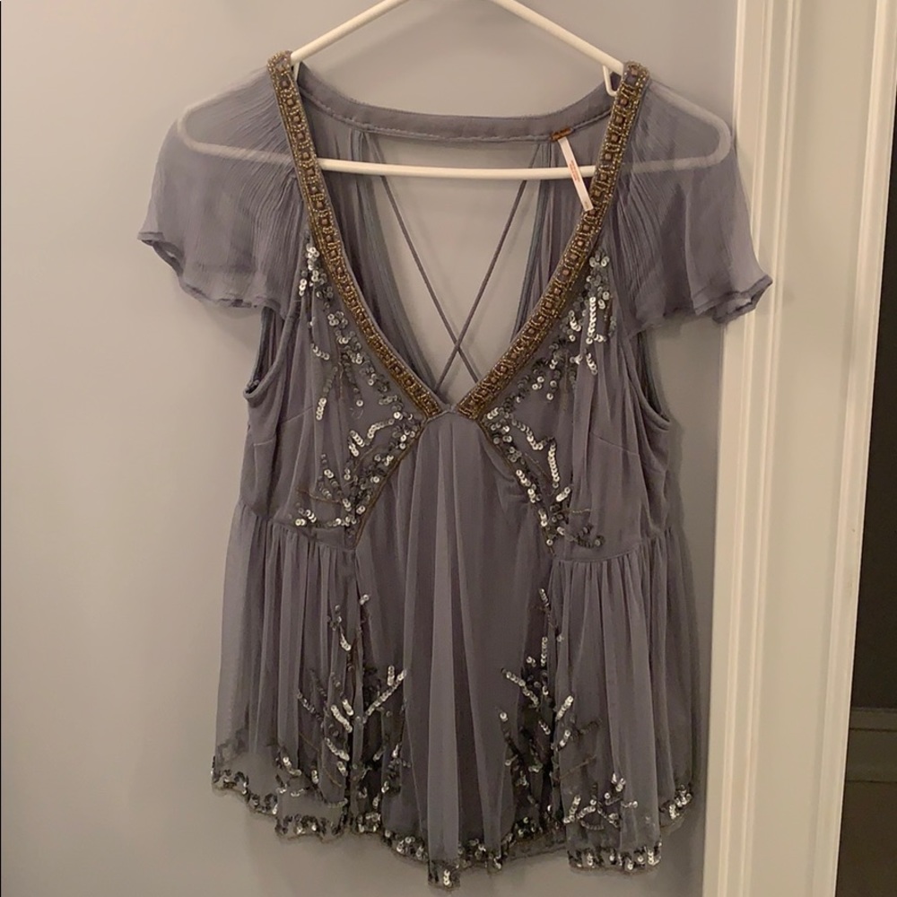 Free People sequin top